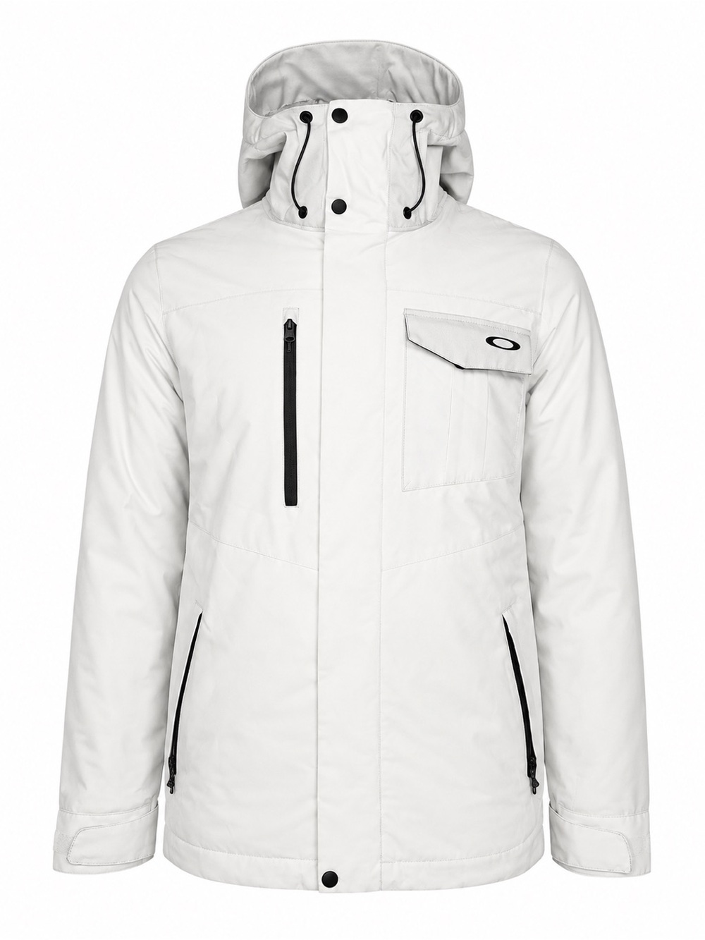 Oakley Performance Fit Men’s Hooded Jacket White Size M Ski Snow Winter Coat